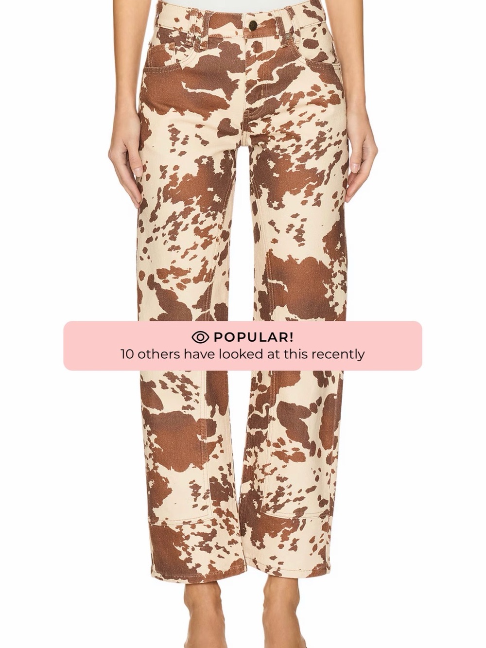 We The Free Risk Taker Printed Wide Leg Jeans in Tea Combo
